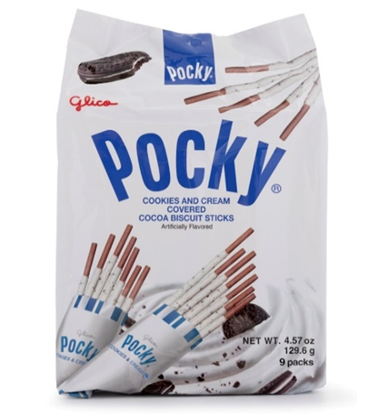 Glico Pocky Cookies&Cream 9P 129.6 g