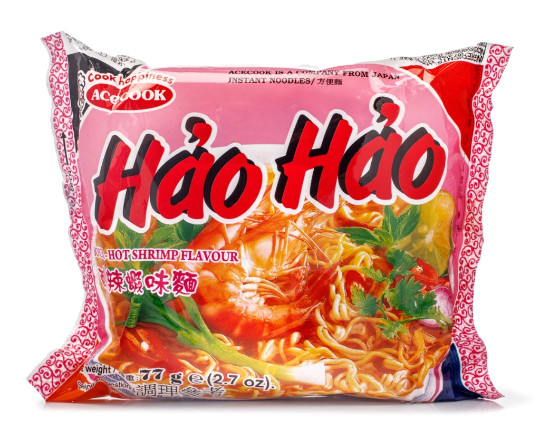 Hao Hao Mi Tom Chua Cay (Hot Sour Shrimp Flavor Noodle)