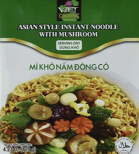 Viet Cuisine Asian Style Instant Noodle With Mushroom