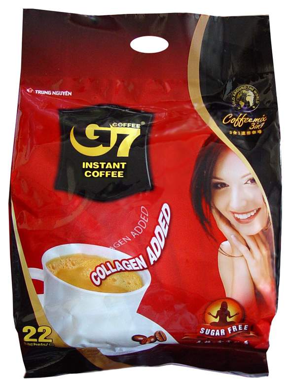 Trung Nguyen G7 Instant Coffee Sugar Free+Collagen 352g