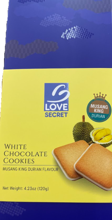 Musang King Durian : Love Secret White Chocolate Cookies 120g