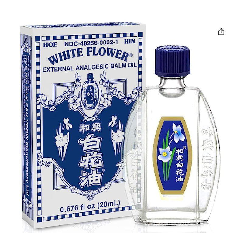 White Flower External Analgesic Balm Oil 20ml/ 0.676fl Oz., Authentic US import (1 bottle)