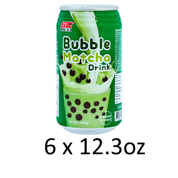 RICO Matcha Bubble Milk Tea Drink, 12.3oz