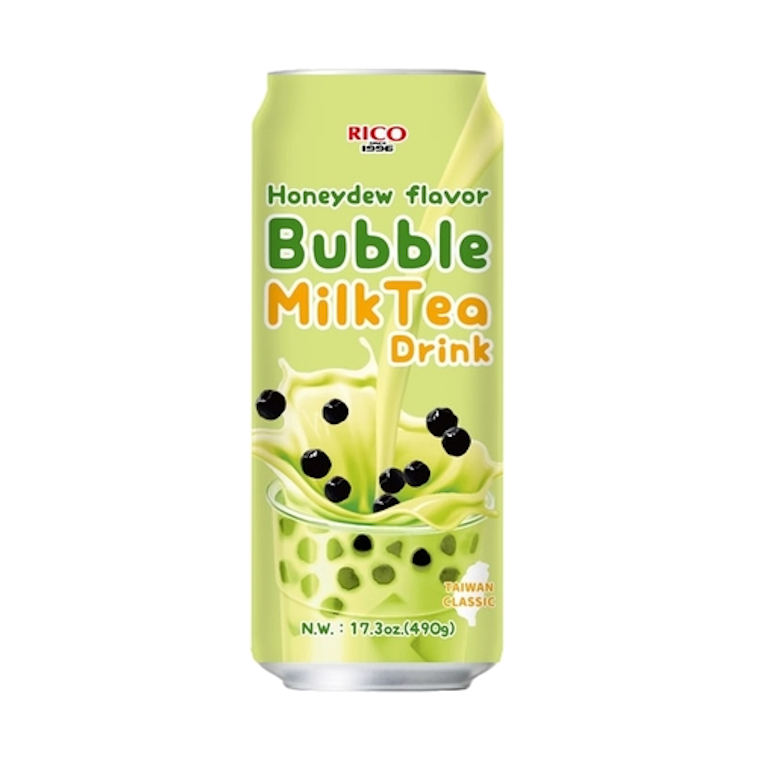 RICO BUBBLE MILK TEA DRINK HONEYDEW FLAVOR 17.3oz