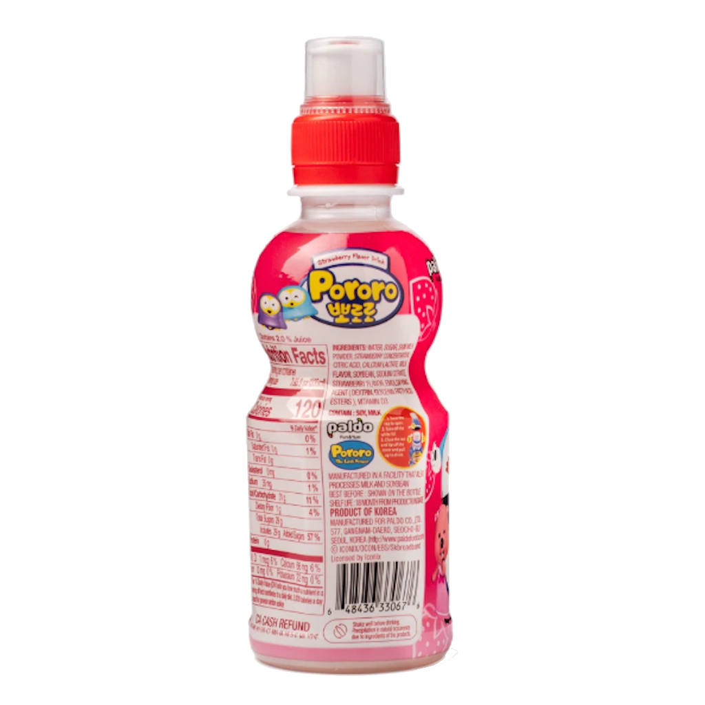 Paldo Paldo Pororo Fruit Juice, Strawberry Flavor 235 ml