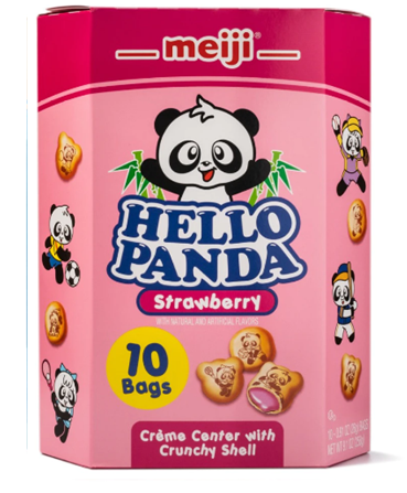 Meiji Hello Panda Cookies, Strawberry Filling 9.1 oz