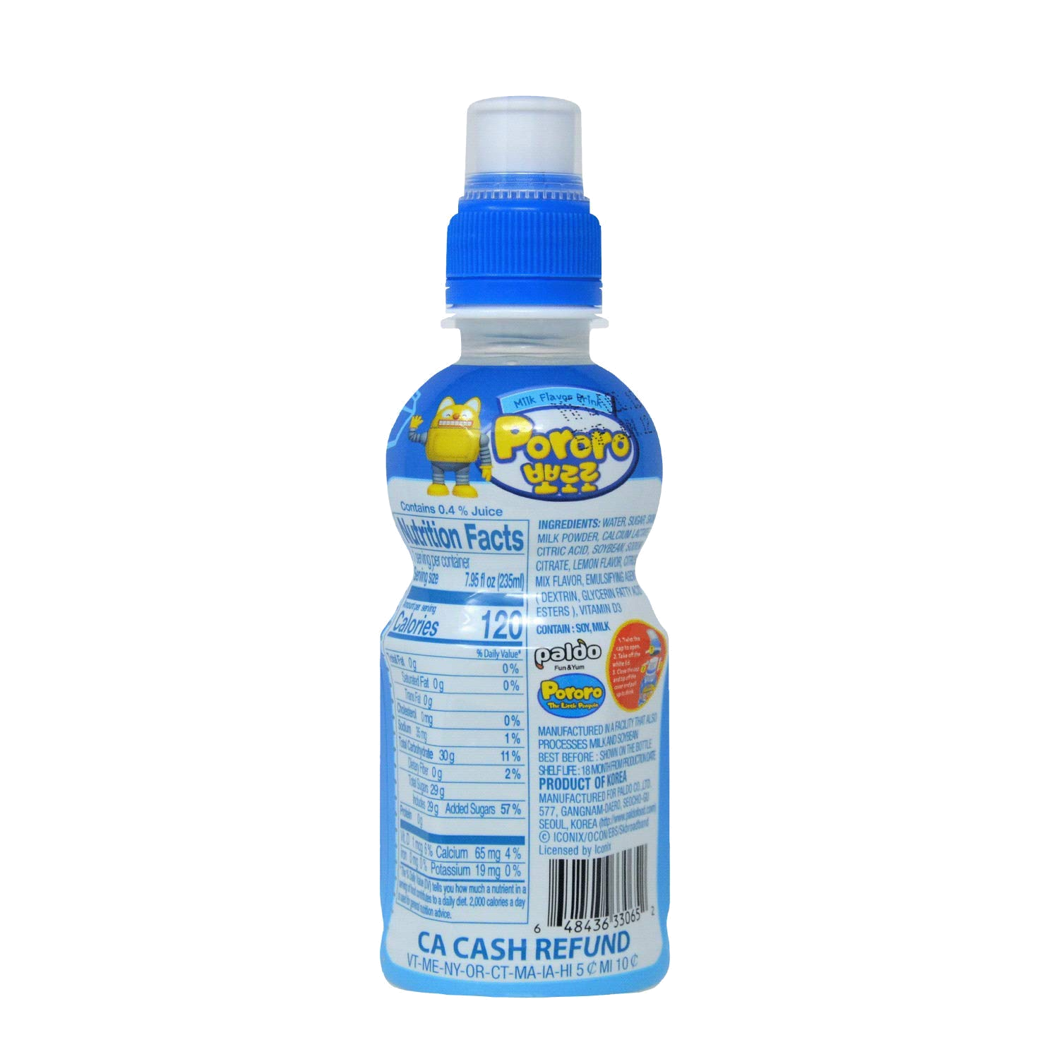 PALDO Pororo Milk Flavor Drink 235 ml