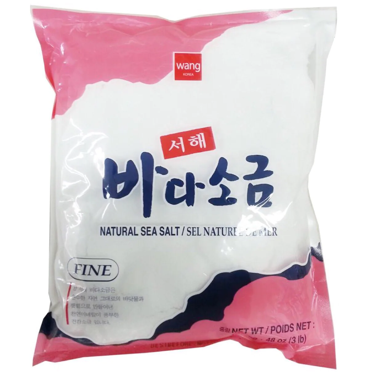 Wang Korea Korean Sea Salt Fine, 3lb