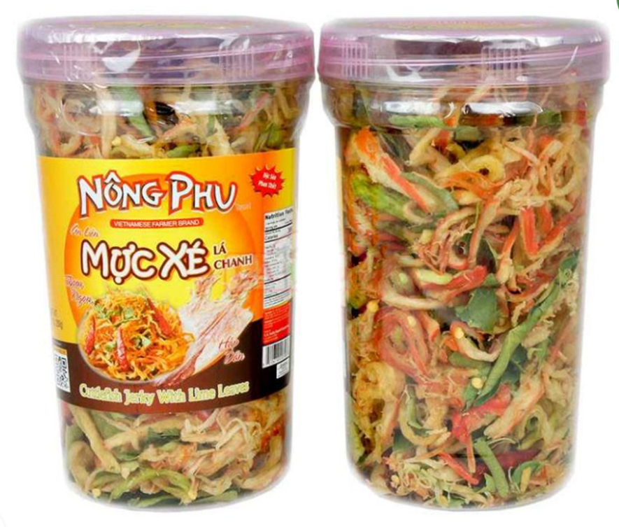 Nong Phu cuttlefish jerky with lime leaves 7oz