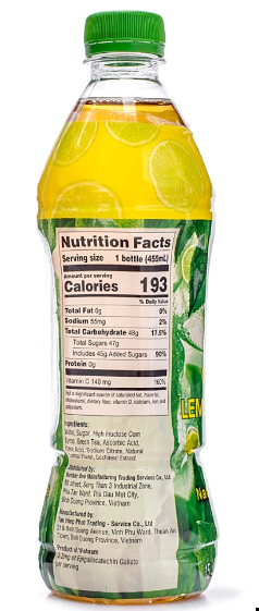 Zero Degrees Khong Do Lemon Flavored Green Tea 15.4 oz