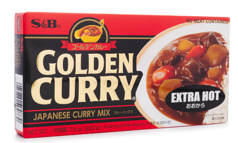 S&B Golden Curry Sauce Mix Extra Hot 7.8 oz