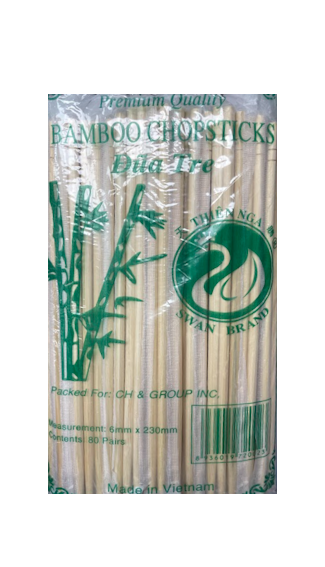 Swan Brand 80 Pairs Bamboo Chopsticks