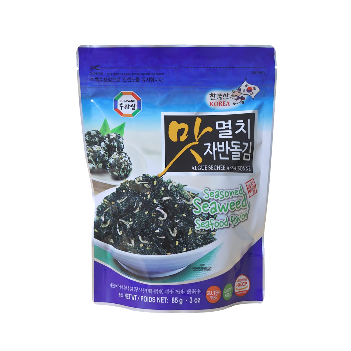 Surasang Seasoned Seaweed Sprinkles with Anchovy, Sweet and Crunchy, gluten-free, dairy free 85g