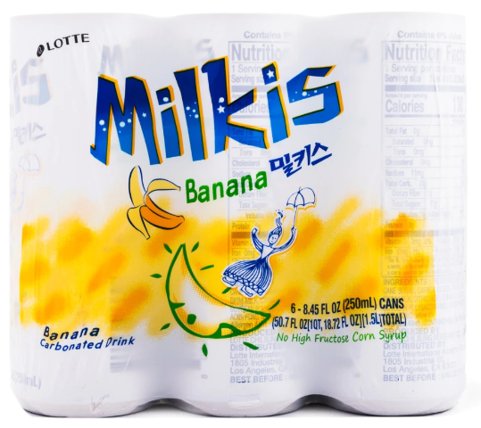 Lotte Milkis Banana Flavor 6pk 50.7 oz