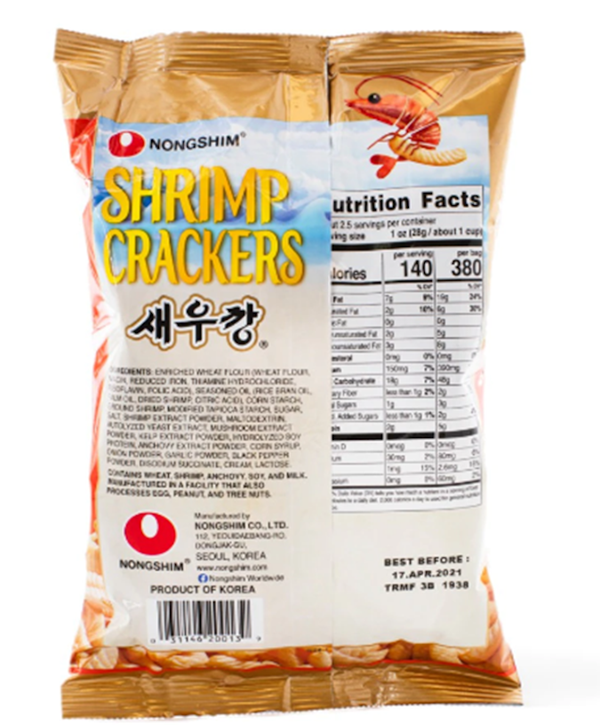 Nongshim Korean Shrimp Crackers 75 g