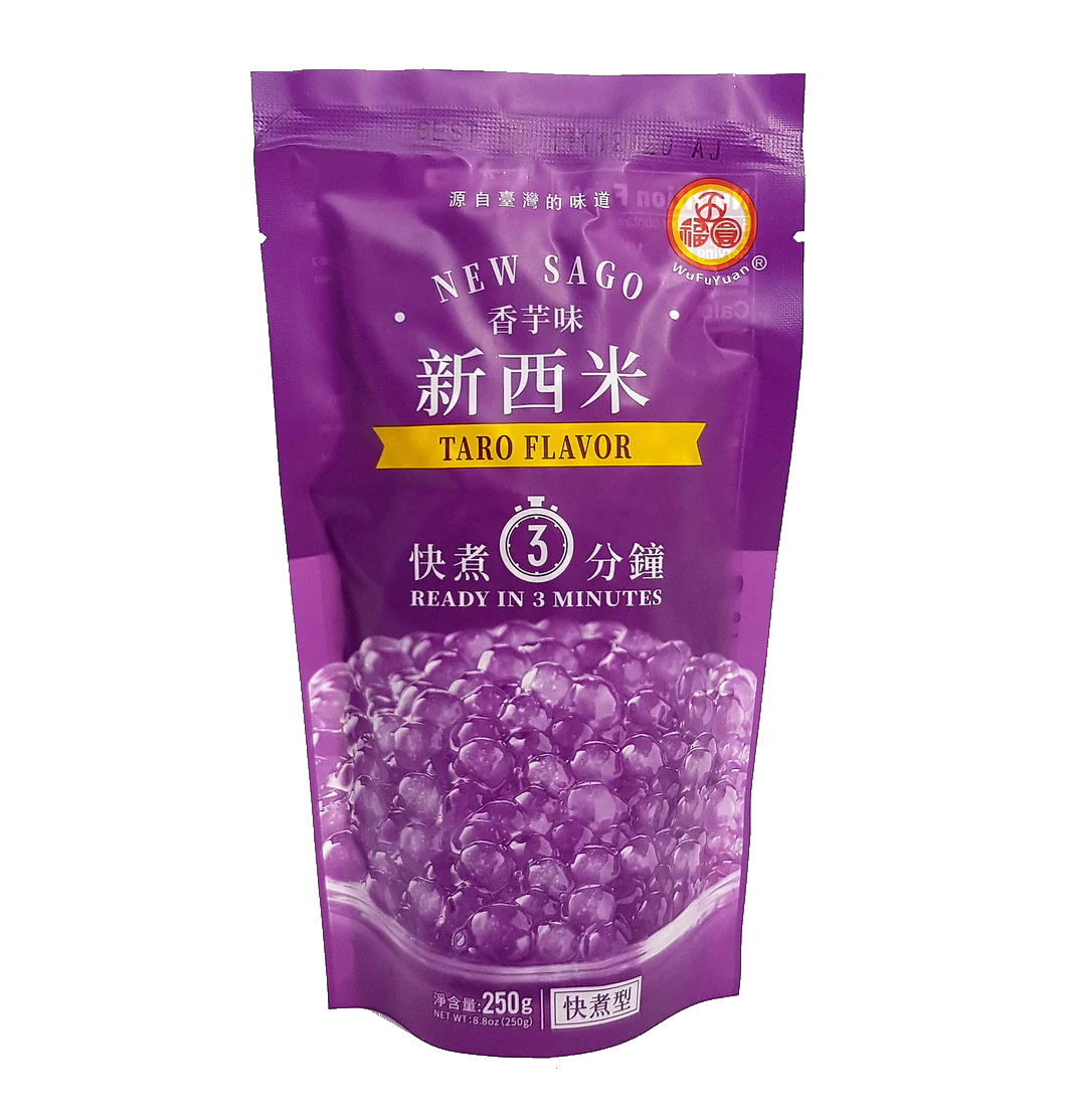 WuFuYuan Taro New Sago Boba Tapioca Pearls 250g