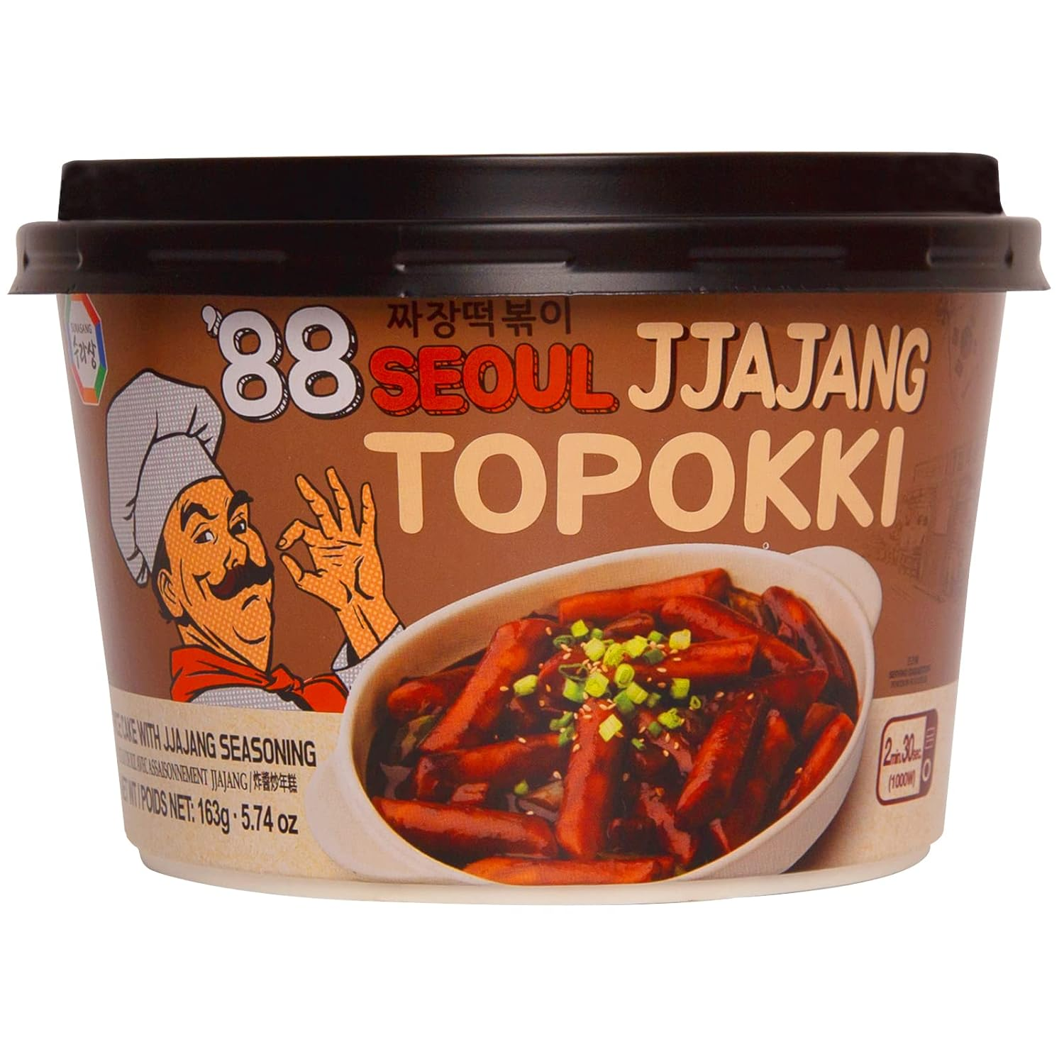 Surasang Jjajang Tteokbokki, Korean Rice Cakes with Sweet and Smoky Black Bean Sauce 163g