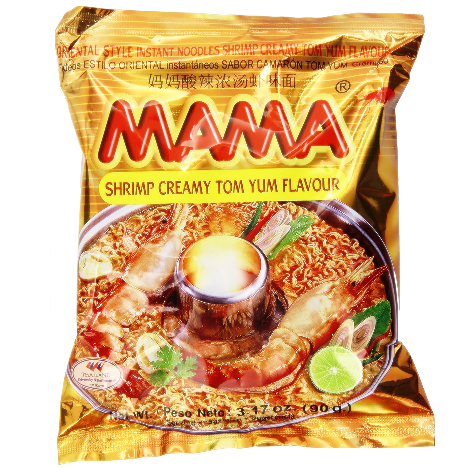 Mama Instant Noodle, Creamy Tom Yum Spicy Flavor