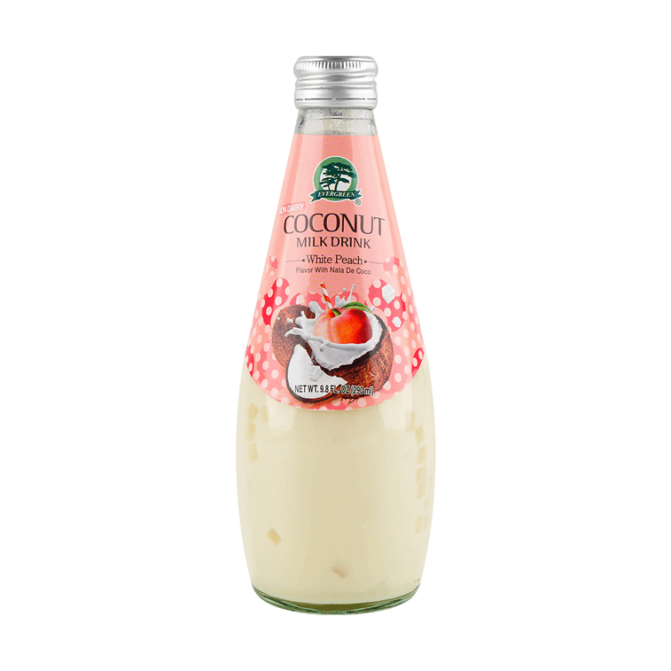 EVERGREEN Coconut Milk Drink Peach Flavor 9.8 oz