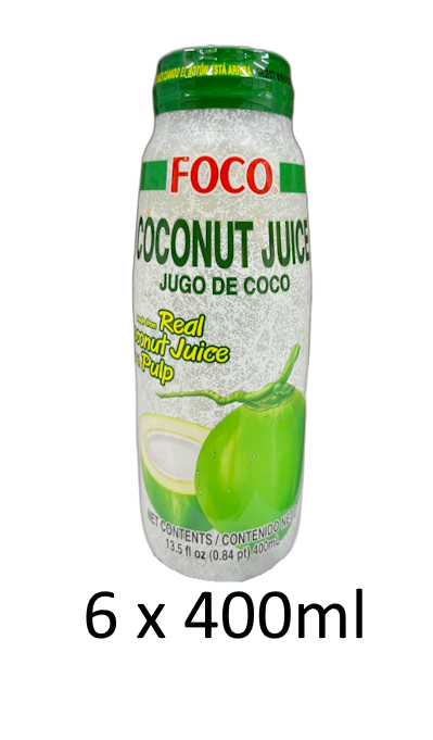FOCO Real Coconut Juice With Pulp 400ml