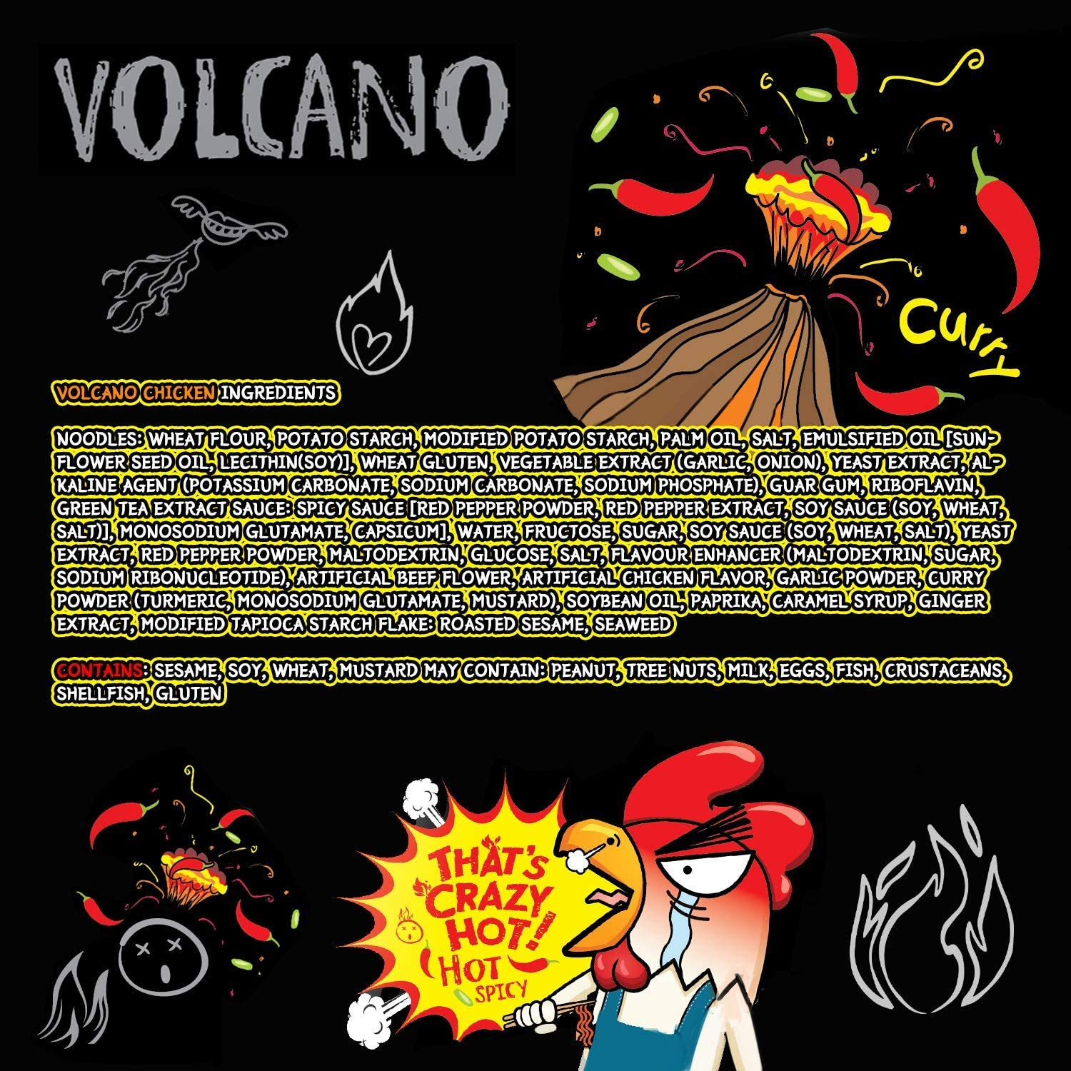 PALDO FUN & YUM Volcano Hot & Spicy Chicken Flavored Instant Ramen