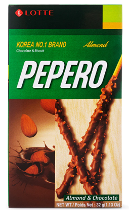 Lotte Pepero Almond Chocolate Sticks 32 g