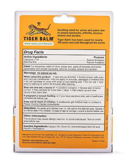 Tiger Balm Large White 18 g