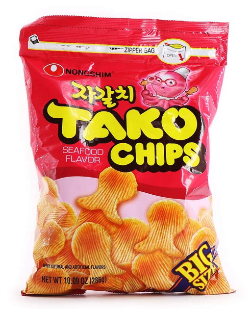 Nongshim Tako Chips, Seafood Flavor Jumbo Size 286 g