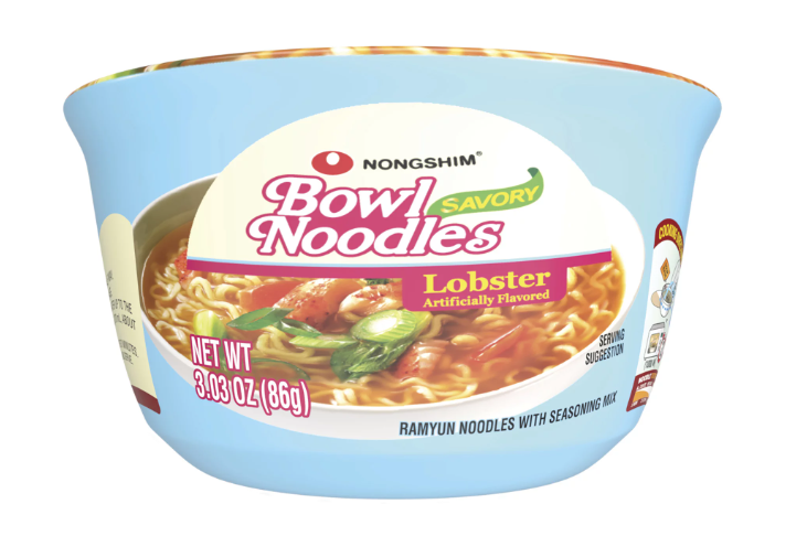 Nongshim Bowl Noodle Savory Lobster Ramyun Ramen Noodle Soup Bowl