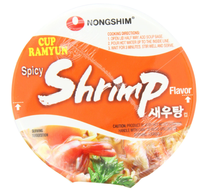 Nongshim Noodle Cup, Spicy Shrimp