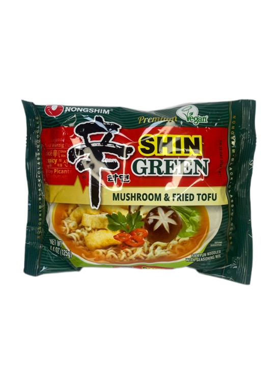 Nongshim Premium Shin Green Mushroom and Fried Tofu Ramen