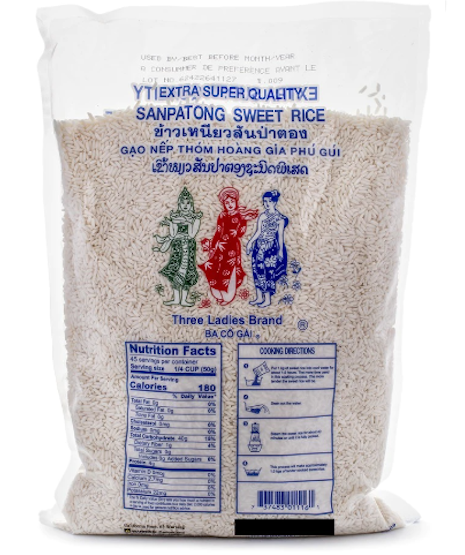 Three Ladies Brand Sweet Rice 5 lb