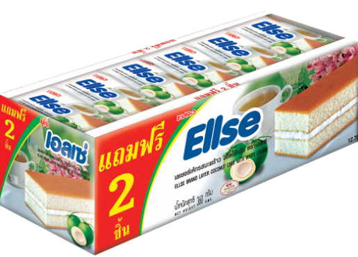 Ellse Brand Layer Coconut Flavored Cake with White Cream 12.70oz