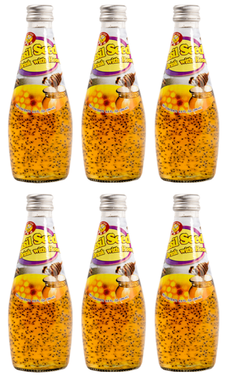 Honey Bee Basil Seed Drink Honey Flavor 9.8oz