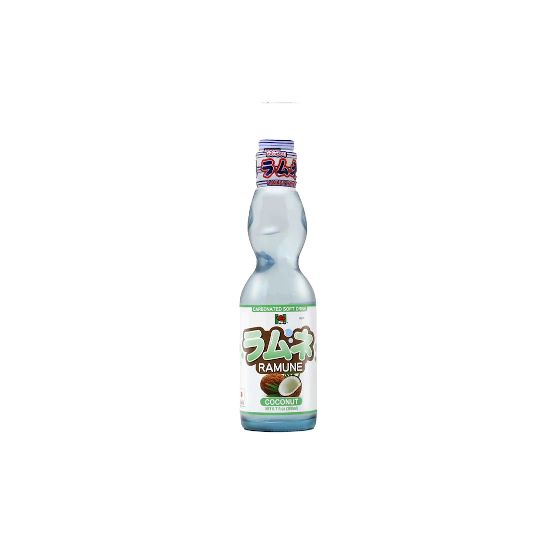 Hana - Ramune Carbonated Beverage Coconut Flavor 200ml