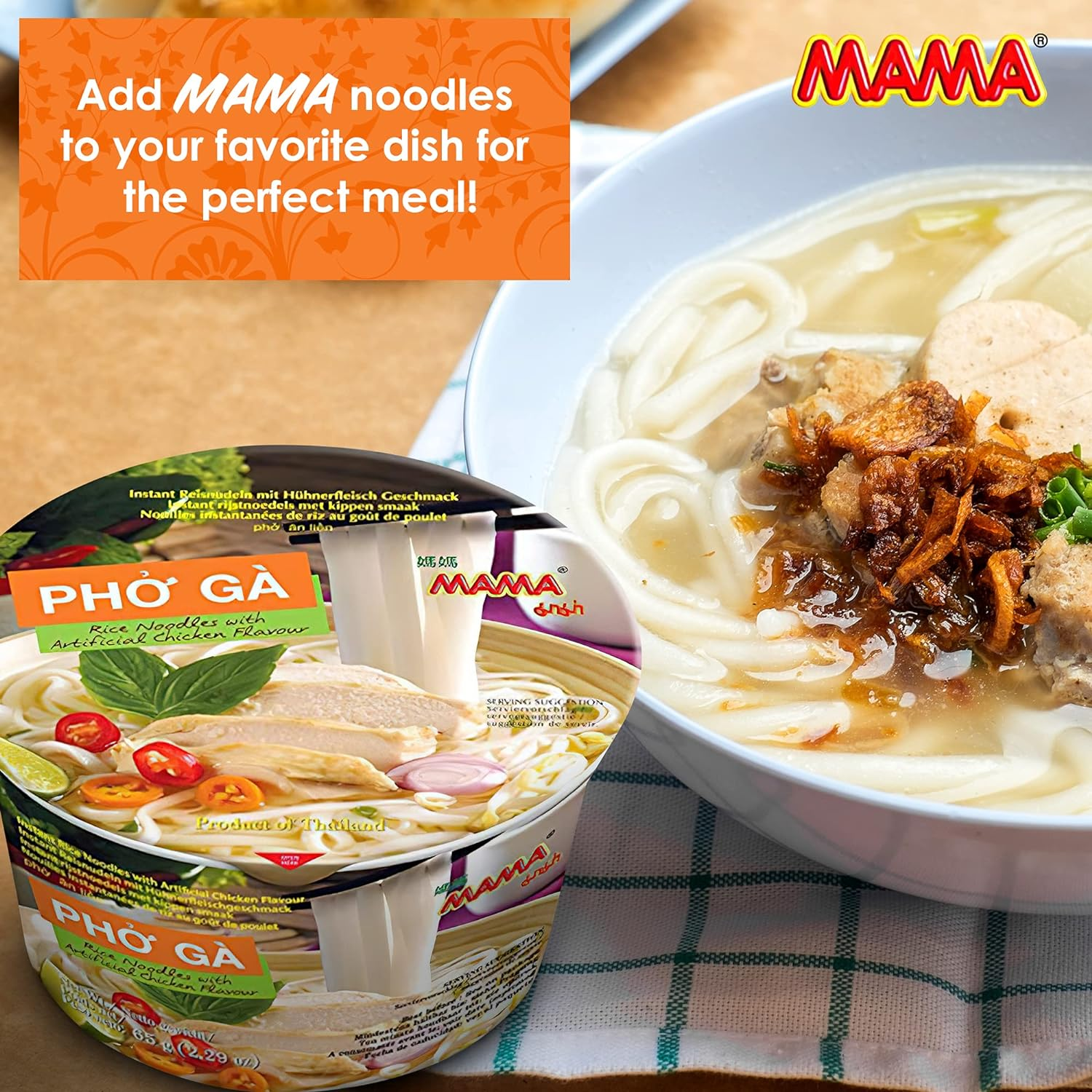 MAMA Pho Ga Instant Chicken Soup Bowl Noodle In Vietnamese Style