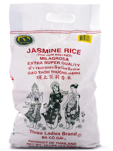 Three Ladies Brand Jasmine Rice Large Bag 10 lb