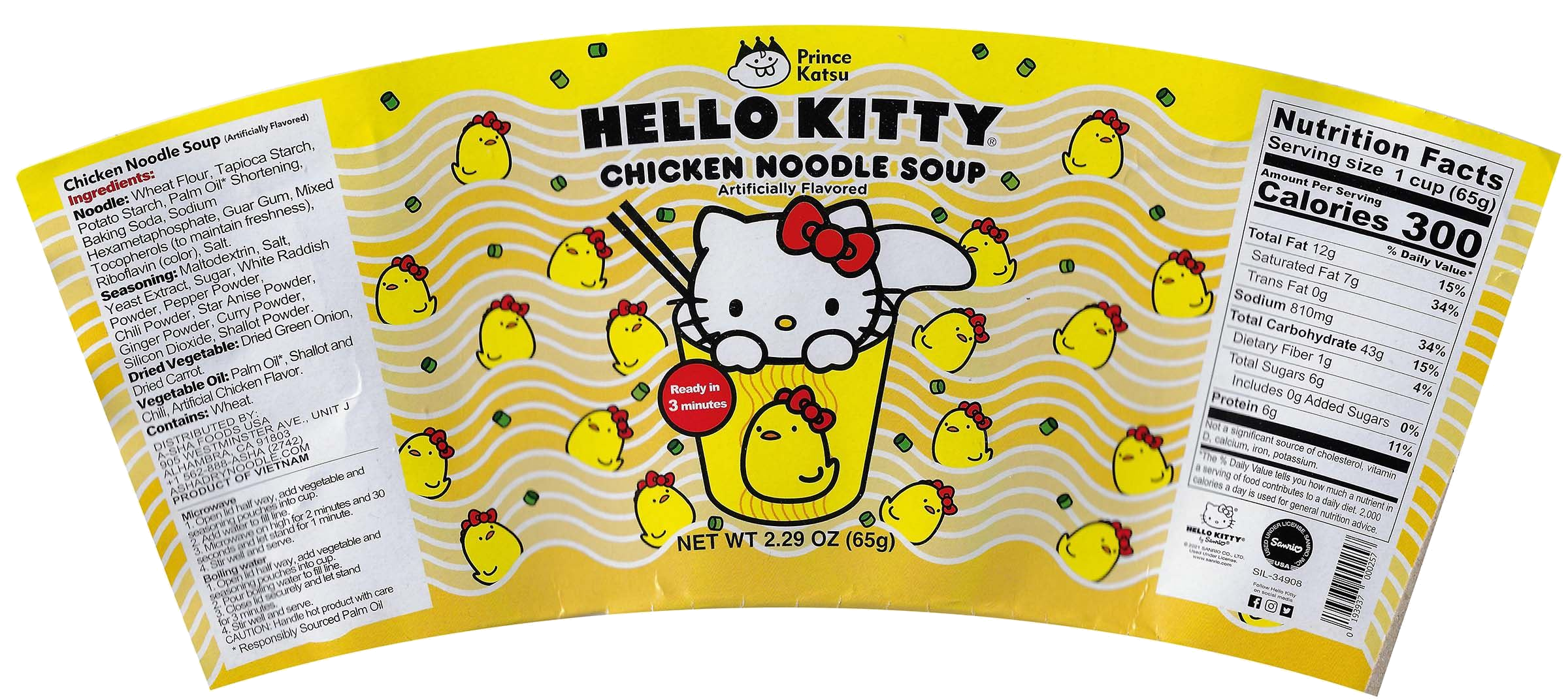 Prince Katsu Hello Kitty Chicken Noodle Soup