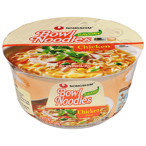 NongShim Bowl Noodles, Savory Chicken Noodle Soup