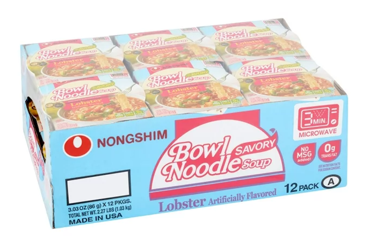 Nongshim Bowl Noodle Savory Lobster Ramyun Ramen Noodle Soup Bowl