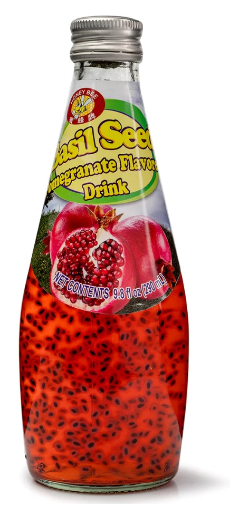 Honey Bee Basil Seed Drink, Pomegranate Flavor 9.8 oz