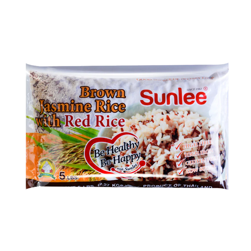 Sunlee Brown Jasmine Rice with Red Rice 5lb